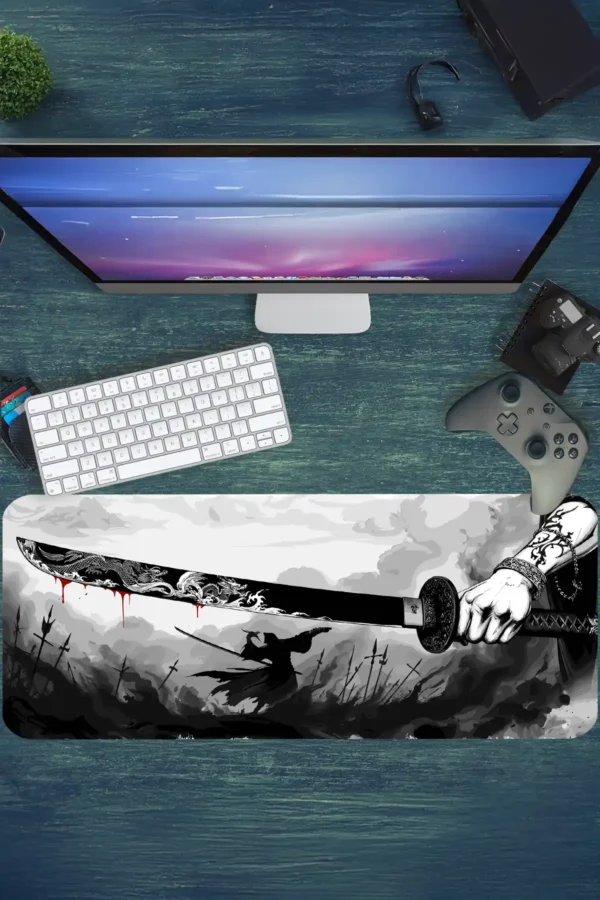 Steel of the Dragon V2 Gaming oyuncu Mousepad Kaydırmaz Kauçuk Dikişli Kenar 90×40 cm Mousepad