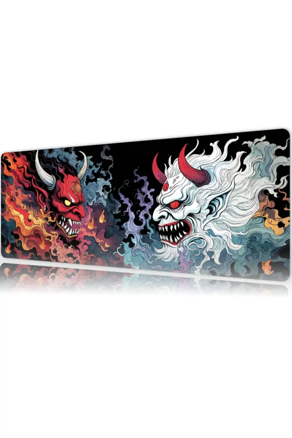 tarz2etsy80dikdortgen5 The Clash of Oni's V2 Gaming oyuncu Mousepad Kaydırmaz Kauçuk Dikişli Kenar 80x30 cm Mousepad