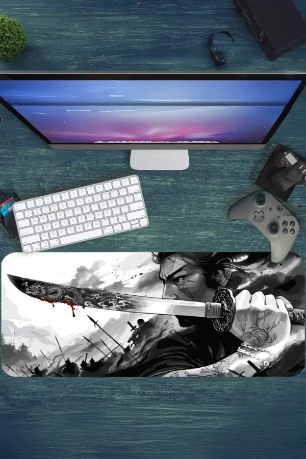 Steel of the Dragon V3 Gaming oyuncu Mousepad Kaydırmaz Kauçuk Dikişli Kenar 90×40 cm Mousepad