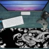 Yin Dragon Gaming oyuncu Mousepad Kaydırmaz Kauçuk Dikişli Kenar 90x40 cm Mousepad