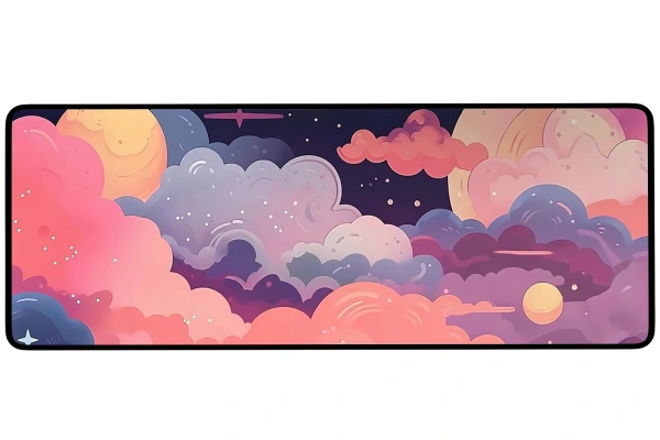 Dreamscape Sky Gaming oyuncu Mousepad Kaydırmaz Kauçuk Dikişli Kenar 70x30cm Mousepad