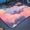Dreamscape Sky Gaming Oyuncu XL Mouse Pad Kaydırmaz Dikişli Mousepad 48x40 cm 4mm Mm