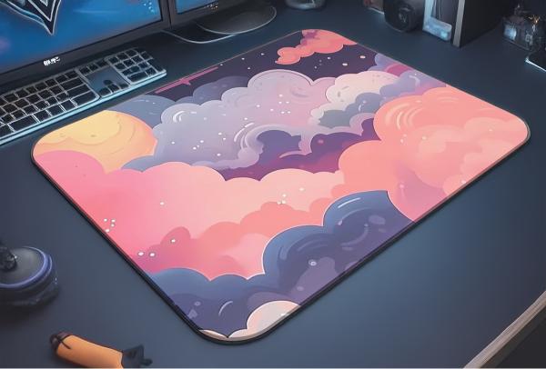 Dreamscape Sky Gaming Oyuncu XL Mouse Pad Kaydırmaz Dikişli Mousepad 48x40 cm 4mm Mm