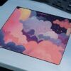 Dreamscape Sky Gaming Oyuncu XL Mouse Pad Kaydırmaz Dikişli Mousepad 48x40 cm 4mm Mm