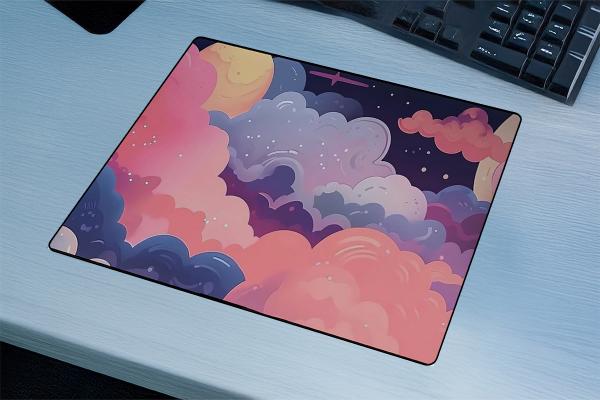 Dreamscape Sky Gaming Oyuncu XL Mouse Pad Kaydırmaz Dikişli Mousepad 48x40 cm 4mm Mm