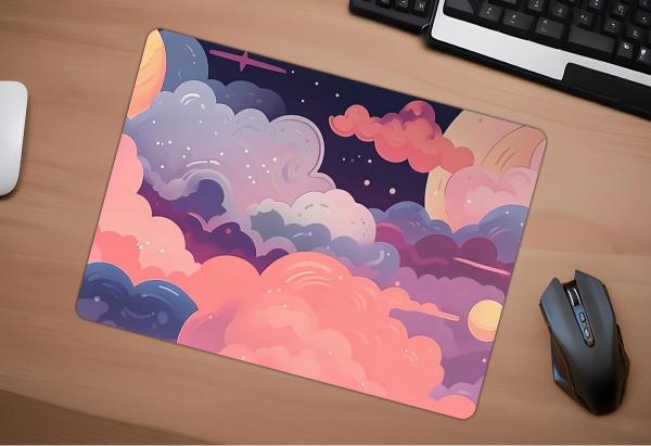 Dreamscape Sky Gaming Oyuncu XL Mouse Pad Kaydırmaz Dikişli Mousepad 48x40 cm 4mm Mm