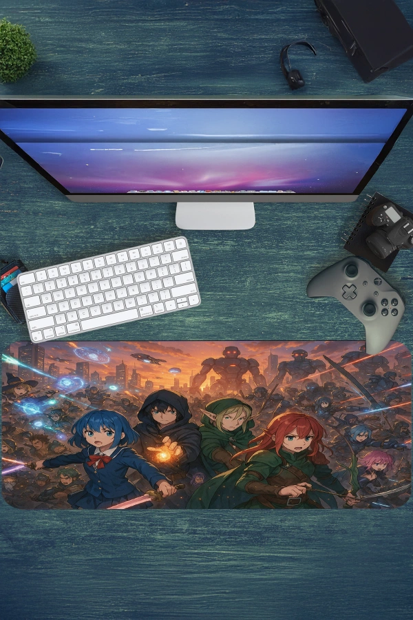 The Arcane Rebellion Gaming oyuncu Mousepad Kaydırmaz Kauçuk Dikişli Kenar 90x40 cm Mousepad