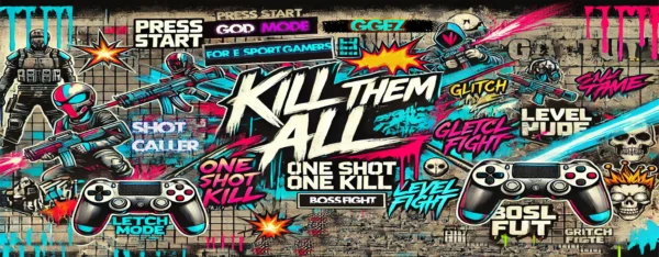 Kill Them All Gaming oyuncu Mousepad Kaydırmaz Kauçuk Dikişli Kenar 70x30cm Mousepad