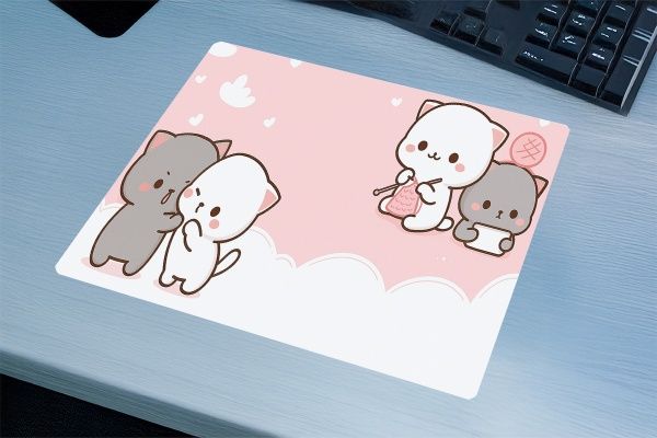 KK-30KARE1 Cozy Paws Gaming oyuncu Mouse pad Kaydırmaz Kauçuk Dikişli Kenar 480x400x4 Mm