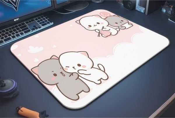 KK-30KARE3 Cozy Paws Gaming oyuncu Mouse pad Kaydırmaz Kauçuk Dikişli Kenar 480x400x4 Mm