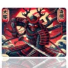 Demon Samurai Gaming Oyuncu XL Mouse Pad Kaydırmaz Dikişli Mousepad 40x30  3 mm