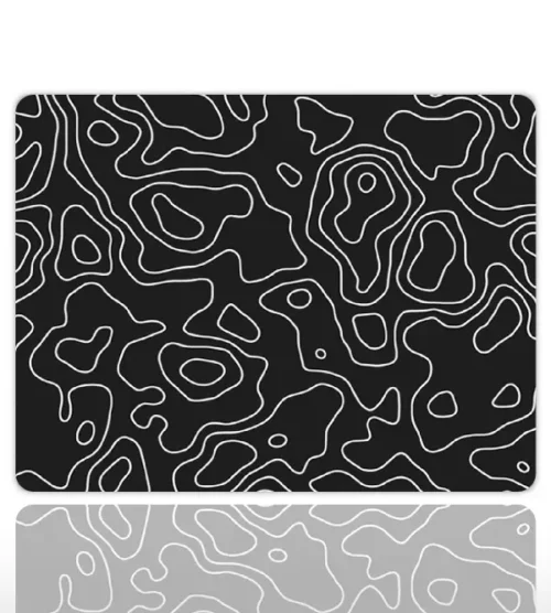 Topographic Flow  Gaming Oyuncu XL Mouse Pad Kaydırmaz Dikişli Mousepad 40x30 3mm