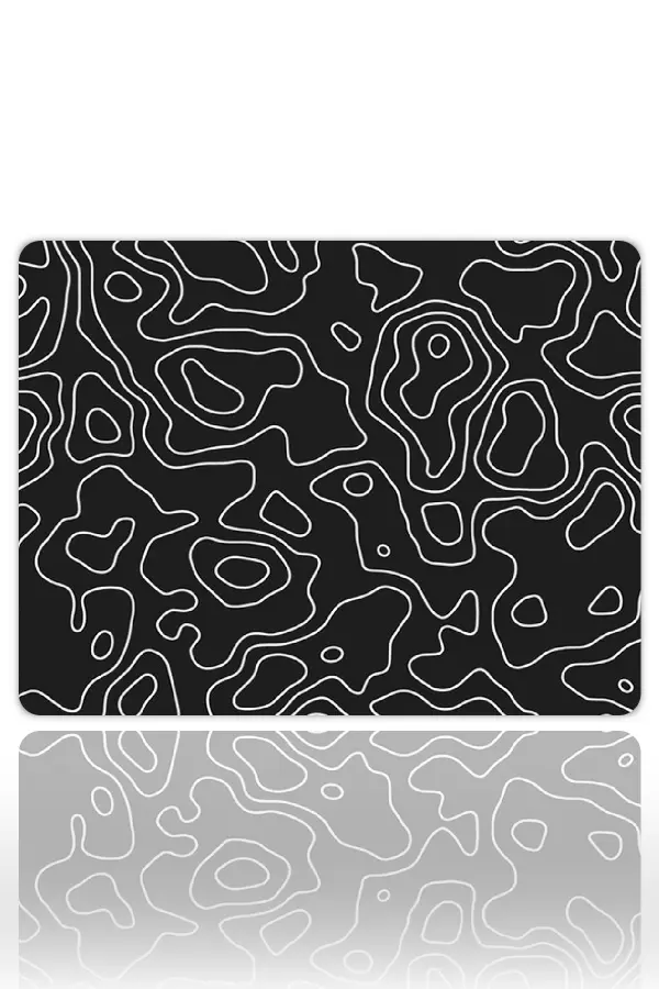 Topographic Flow  Gaming Oyuncu XL Mouse Pad Kaydırmaz Dikişli Mousepad 48x40 4mm