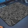 Topographic Flow  Gaming Oyuncu XL Mouse Pad Kaydırmaz Dikişli Mousepad 48x40 4mm