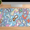 Neon Topography Gaming oyuncu Mousepad Kaydırmaz Kauçuk Dikişli Kenar 70x30 cm Mousepad