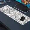 Monochrome Lines Monochrome Lines 90x40 4MM Kalınlık Premium Gaming oyuncu mousepad, Anti Slip XXL mouse pad