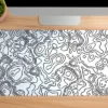 Monochrome Lines Monochrome Lines 90x40 4MM Kalınlık Premium Gaming oyuncu mousepad, Anti Slip XXL mouse pad