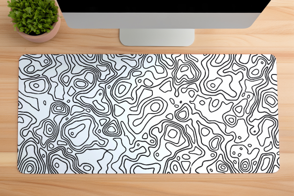 Monochrome Lines Monochrome Lines 90x40 4MM Kalınlık Premium Gaming oyuncu mousepad, Anti Slip XXL mouse pad