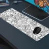 Monochrome Lines Gaming oyuncu Mousepad Kaydırmaz Kauçuk Dikişli Kenar 70x30 cm Mousepad