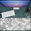 Monochrome Lines Gaming oyuncu Mousepad Kaydırmaz Kauçuk Dikişli Kenar 70x30 cm Mousepad