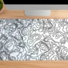 Monochrome Lines Gaming oyuncu Mousepad Kaydırmaz Kauçuk Dikişli Kenar 70x30 cm Mousepad
