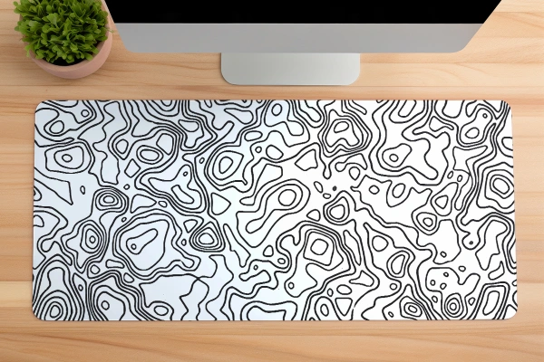 Monochrome Lines Gaming oyuncu Mousepad Kaydırmaz Kauçuk Dikişli Kenar 70x30 cm Mousepad