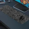 Topographic Flow Gaming oyuncu Mousepad Kaydırmaz Kauçuk Dikişli Kenar 70x30 cm Mousepad