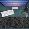 Topographic Flow Gaming oyuncu Mousepad Kaydırmaz Kauçuk Dikişli Kenar 70x30 cm Mousepad