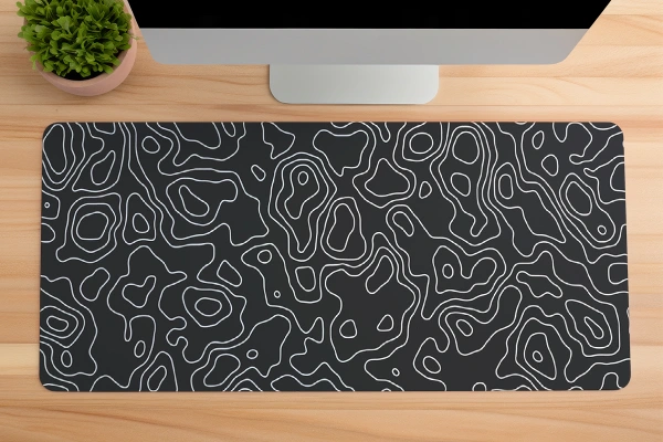 Topographic Flow Gaming oyuncu Mousepad Kaydırmaz Kauçuk Dikişli Kenar 70x30 cm Mousepad