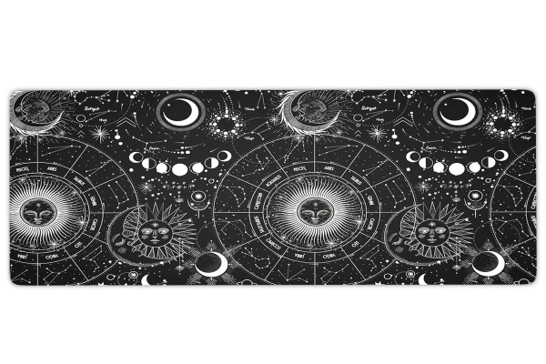 Celestial Map Gaming oyuncu Mousepad Kaydırmaz Kauçuk Dikişli Kenar 70x30m Mousepad