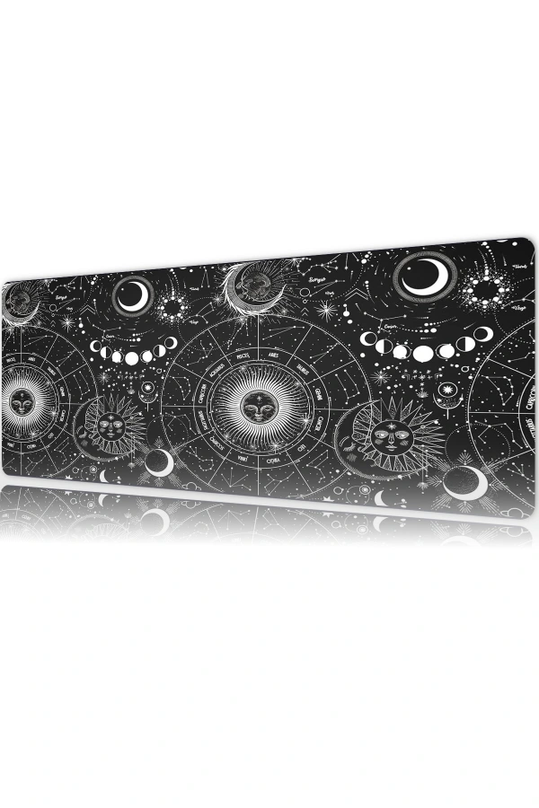 Celestial Map Gaming oyuncu Mousepad Kaydırmaz Kauçuk Dikişli Kenar 70x30m Mousepad