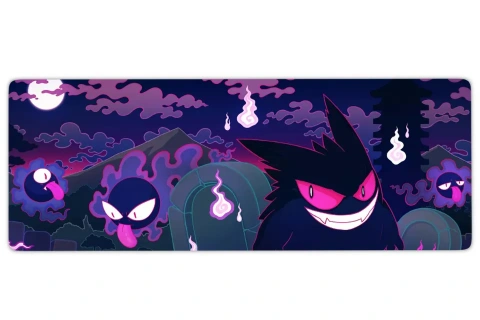 Gengar    Gaming oyuncu Mousepad Kaydırmaz Kauçuk Dikişli Kenar 90x40 cm Mousepad