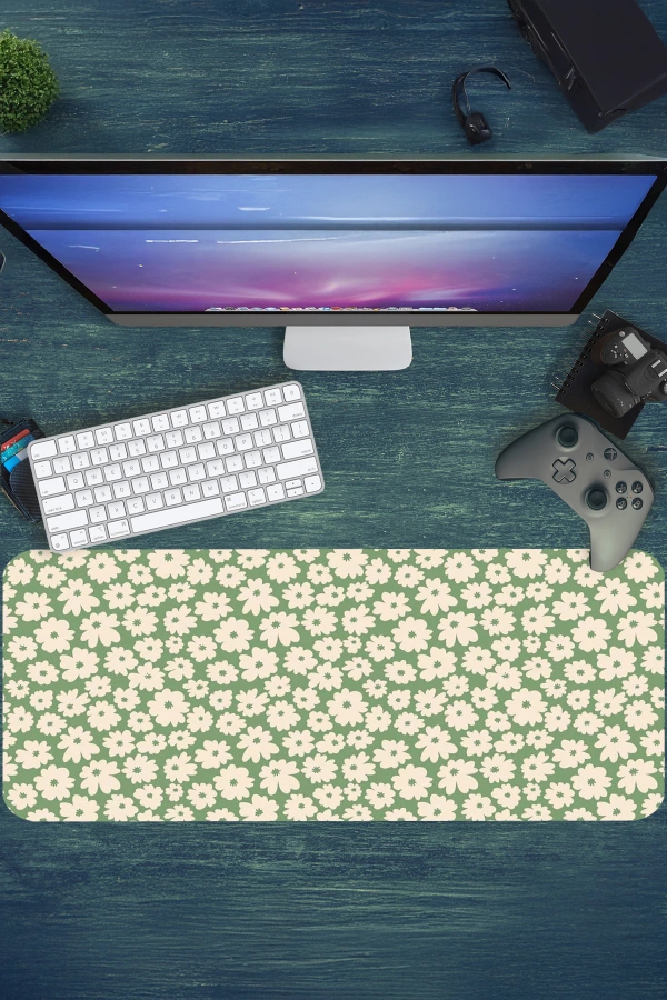 Mint Blossom Gaming oyuncu Mousepad Kaydırmaz Kauçuk Dikişli Kenar 70x30 cm Mousepad