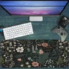 Midnight Garden Gaming oyuncu Mousepad Kaydırmaz Kauçuk Dikişli Kenar 90x40 cm Mousepad