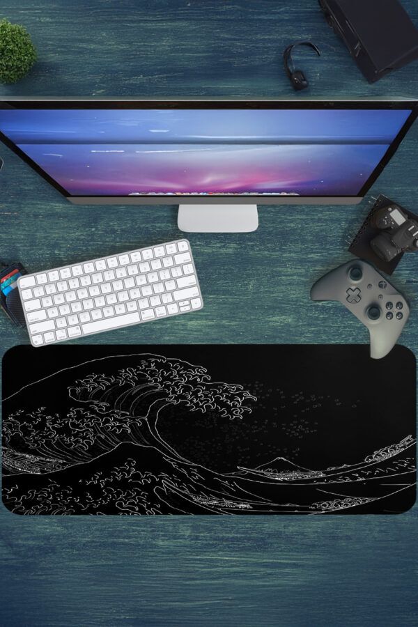 Kanawaga Mousepad Kaydırmaz Kauçuk Dikişli Kenar 70x30 cm Mousepad