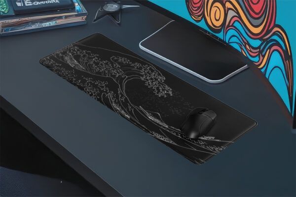 Kanawaga Mousepad Kaydırmaz Kauçuk Dikişli Kenar 70x30 cm Mousepad