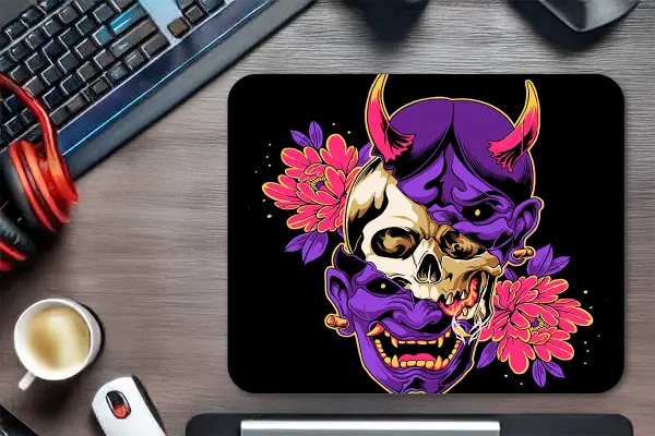 etsy03kare4 Duality in Bloom Gaming oyuncu Mouse pad Kaydırmaz Kauçuk Dikişli Kenar 480X400X4 Mm