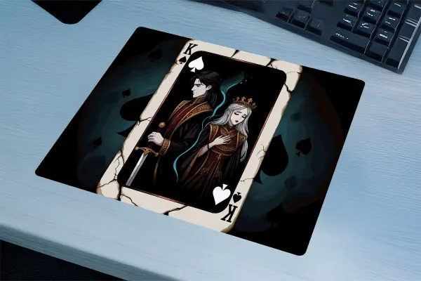 Hearts Divided Gaming oyuncu Mouse pad Kaydırmaz Kauçuk Dikişli Kenar 480X400X4 Mm