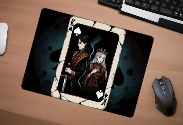 Hearts Divided Gaming oyuncu Mouse pad Kaydırmaz Kauçuk Dikişli Kenar 480X400X4 Mm