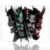 Hellbound Faces Gaming oyuncu Mouse pad Kaydırmaz Kauçuk Dikişli Kenar 480X400X4 Mm