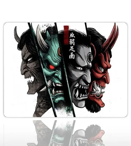 Hellbound Faces Gaming oyuncu Mouse pad Kaydırmaz Kauçuk Dikişli Kenar 480X400X4 Mm