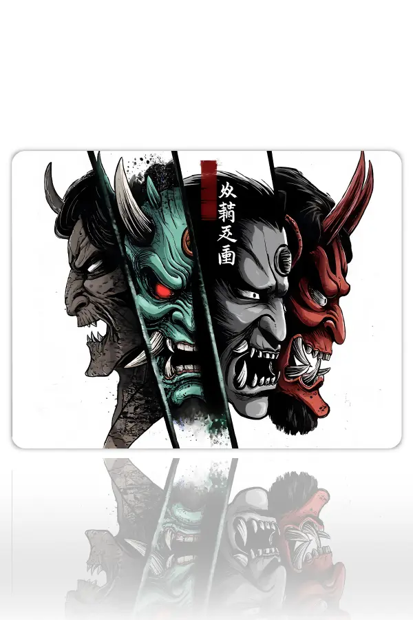 Hellbound Faces Gaming oyuncu Mouse pad Kaydırmaz Kauçuk Dikişli Kenar 480X400X4 Mm