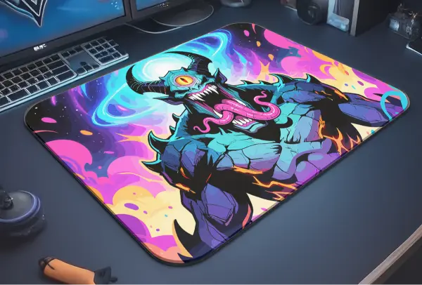 Hellnova Gaming oyuncu Mouse pad Kaydırmaz Kauçuk Dikişli Kenar 480X400X4 Mm