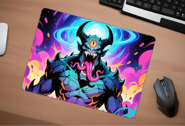 Hellnova Gaming oyuncu Mouse pad Kaydırmaz Kauçuk Dikişli Kenar 480X400X4 Mm