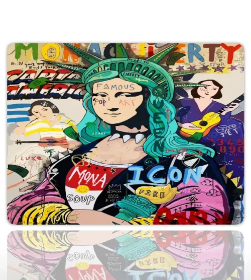 Mona Pop Gaming oyuncu Mouse pad Kaydırmaz Kauçuk Dikişli Kenar 480X400X4 Mm