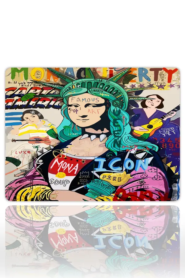 Mona Pop Gaming oyuncu Mouse pad Kaydırmaz Kauçuk Dikişli Kenar 480X400X4 Mm