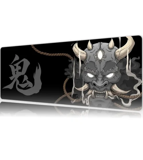 etsy100dikdortgen5 Void Oni V2 Gaming oyuncu Mousepad Kaydırmaz Kauçuk Dikişli Kenar 80x30 cm Mousepad
