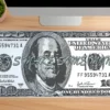 100 Dolar Let's Make Money Gaming oyuncu Mousepad Kaydırmaz Kauçuk Dikişli Kenar 70x30 cm Mousepad