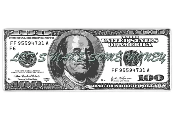 100 Dolar Let's Make Money Gaming oyuncu Mousepad Kaydırmaz Kauçuk Dikişli Kenar 70x30 cm Mousepad