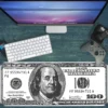 100 Dolar Gaming oyuncu Mousepad Kaydırmaz Kauçuk Dikişli Kenar 70x30 cm Mousepad